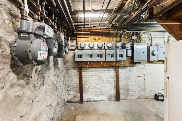 126 W Wyoming Ave, Melrose, MA 02176 - utility room with electric panel and electric meter