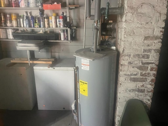 utilities featuring gas water heater