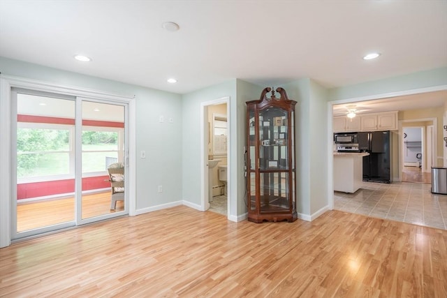 19 Zabelle Ave, Auburn, MA 01501 - spare room with light wood-style flooring, baseboards, and recessed lighting