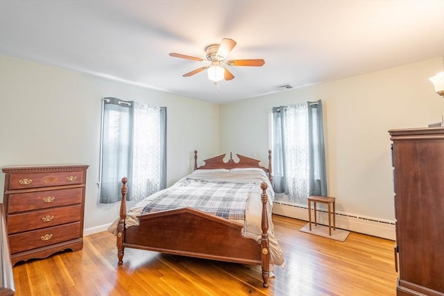 19 Zabelle Ave, Auburn, MA 01501 - bedroom featuring a baseboard radiator, multiple windows, and light wood-type flooring
