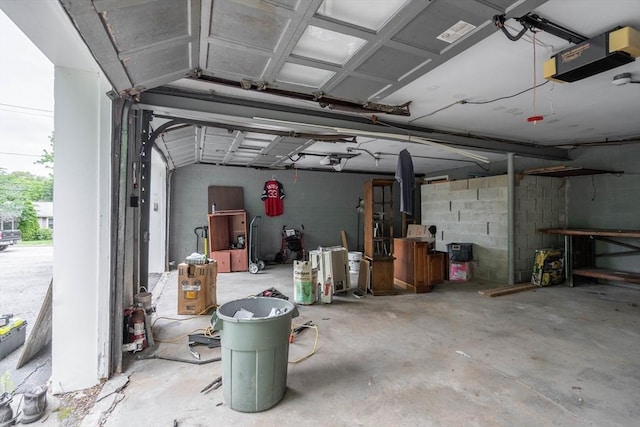 19 Zabelle Ave, Auburn, MA 01501 - garage with a garage door opener and concrete block wall