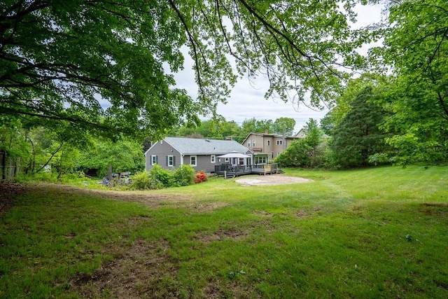 19 Zabelle Ave, Auburn, MA 01501 - view of grassy yard with a deck