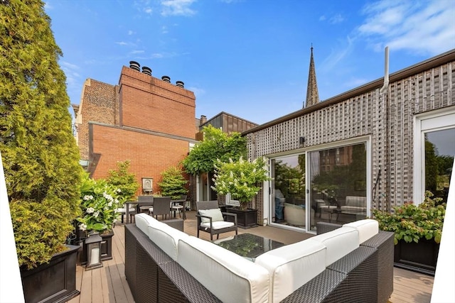 56 Commonwealth Ave Ph, Ph, Boston, MA 02116 - wooden deck with an outdoor hangout area