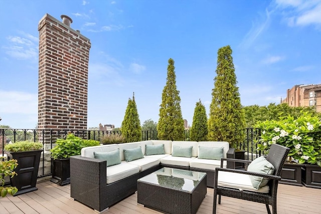 56 Commonwealth Ave Ph, Ph, Boston, MA 02116 - wooden deck featuring an outdoor hangout area