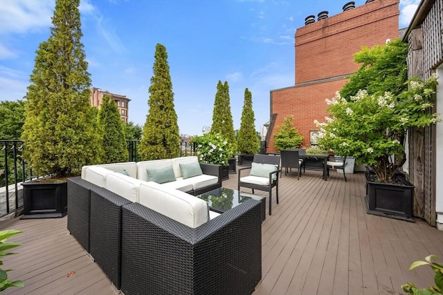 56 Commonwealth Ave Ph, Ph, Boston, MA 02116 - wooden terrace with an outdoor living space