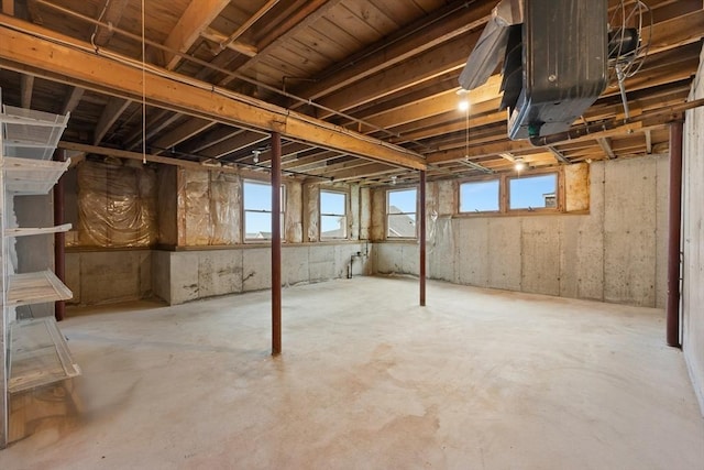 view of basement