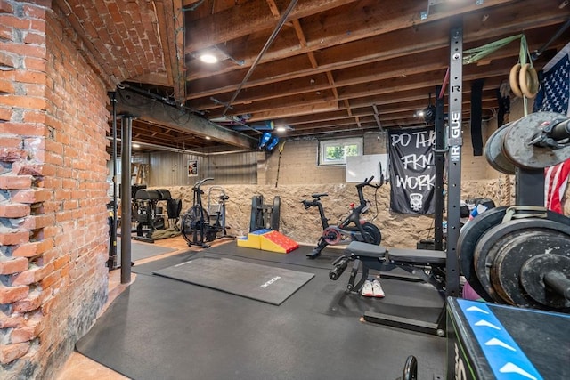 view of workout room