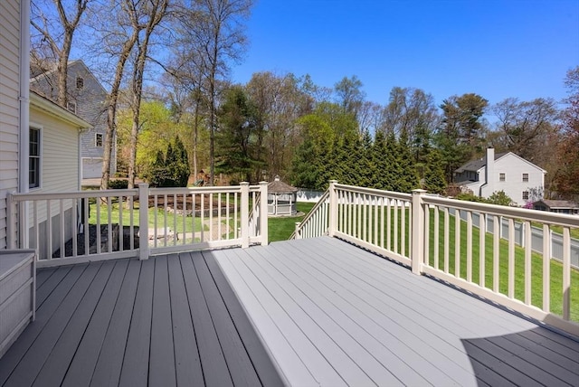 57 Bouffard Dr, Marlborough, MA 01752 - wooden terrace with a yard
