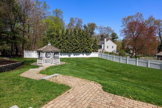 57 Bouffard Dr, Marlborough, MA 01752 - view of yard with a gazebo and fence