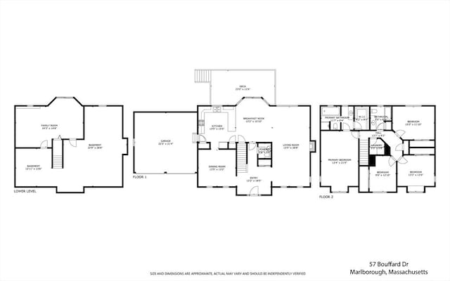 57 Bouffard Dr, Marlborough, MA 01752 - plan