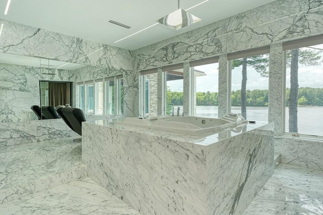 290 Massapoag Rd, Tyngsborough, MA 01879 - bathroom with a garden tub, healthy amount of natural light, and a water view