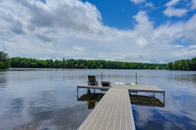290 Massapoag Rd, Tyngsborough, MA 01879 - dock area featuring a water view and a view of trees