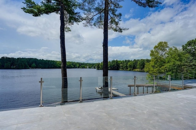 290 Massapoag Rd, Tyngsborough, MA 01879 - dock area featuring a view of trees and a water view