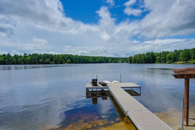 290 Massapoag Rd, Tyngsborough, MA 01879 - dock area featuring a water view and a wooded view