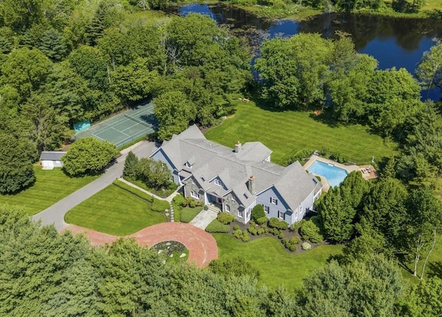 21A Farm St, Dover, MA 02030 - drone / aerial view of a nearby body of water