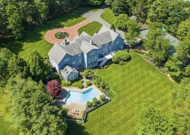 21A Farm St, Dover, MA 02030 - bird's eye view of a pool area