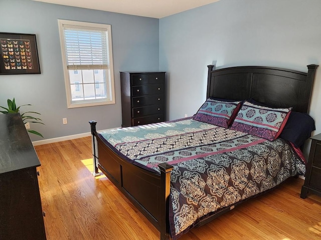 bedroom featuring light hardwood / wood-style flooring