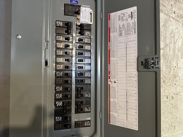 utility room with electric panel