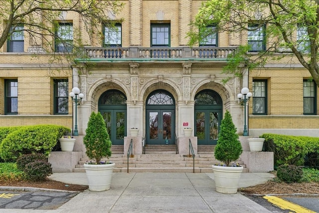 235 State St Unit 406, Springfield, MA 01103 - entrance to property featuring french doors and brick siding