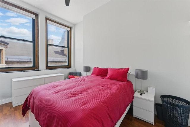 235 State St Unit 406, Springfield, MA 01103 - bedroom with wood finished floors and ceiling fan