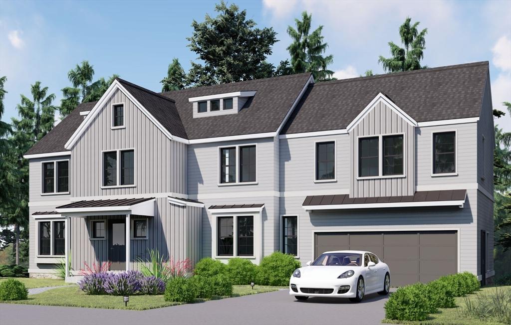 modern farmhouse style home with a standing seam roof, board and batten siding, and metal roof