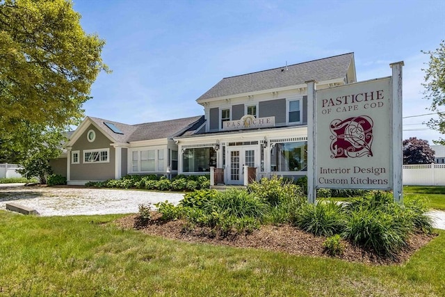 8 S St, Dennis, MA 02639 - view of front facade featuring french doors