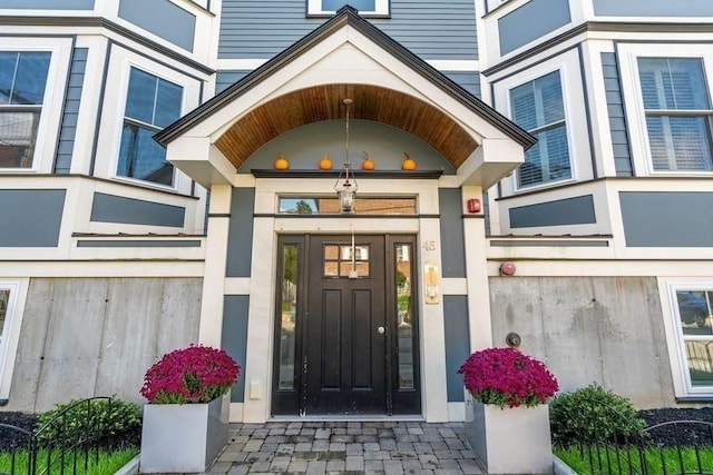 view of doorway to property