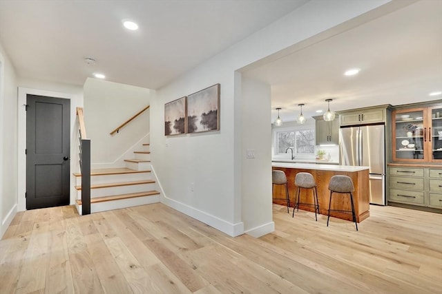 interior space featuring light hardwood / wood-style flooring