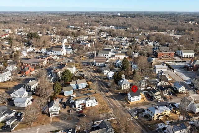 aerial view with a residential view