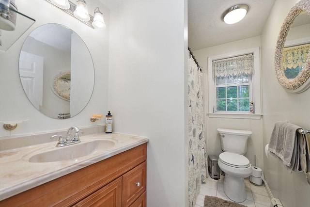 1 Fellowship Cir, Wareham, MA 02576 - bathroom with toilet, tile patterned floors, and vanity