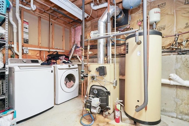 1 Fellowship Cir, Wareham, MA 02576 - unfinished basement featuring separate washer and dryer, gas water heater, and a heating unit