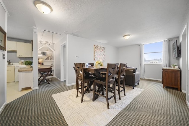 34 Newhall St Unit 313, Lowell, MA 01852 - dining room with a textured ceiling, light colored carpet, and sink