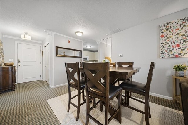 34 Newhall St Unit 313, Lowell, MA 01852 - carpeted dining room featuring a textured ceiling