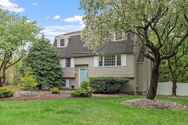 split foyer home with a shingled roof