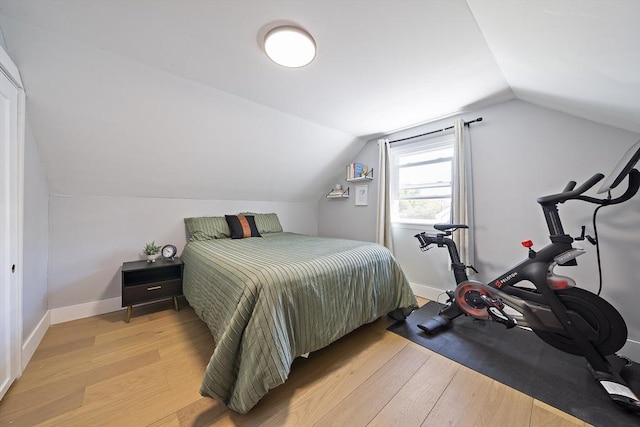 45 Weyham Rd, Weymouth, MA 02191 - bedroom with light wood finished floors, lofted ceiling, and baseboards