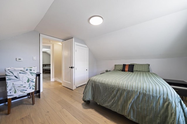 45 Weyham Rd, Weymouth, MA 02191 - bedroom featuring light wood-style floors and lofted ceiling