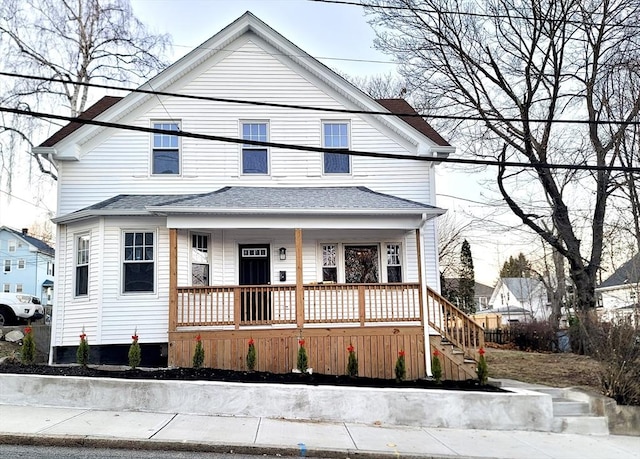 view of front of home featuring a porch