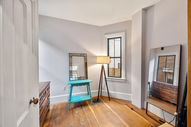 30 Howard St, Cambridge, MA 02139 - sitting room with baseboards and wood-type flooring