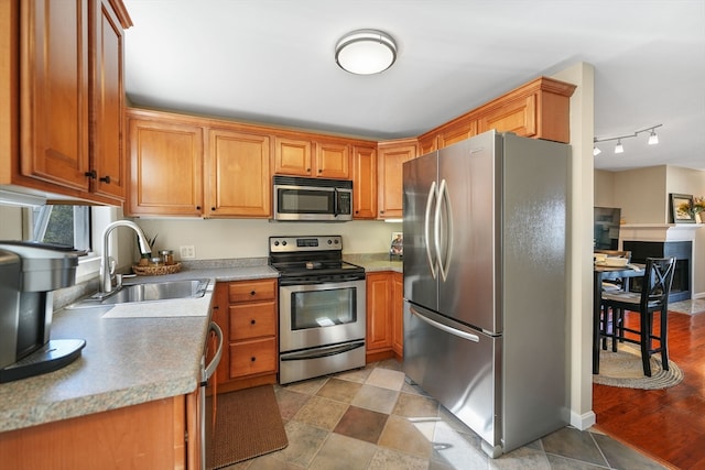 kitchen with sink and stainless steel appliances