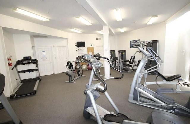 view of exercise room