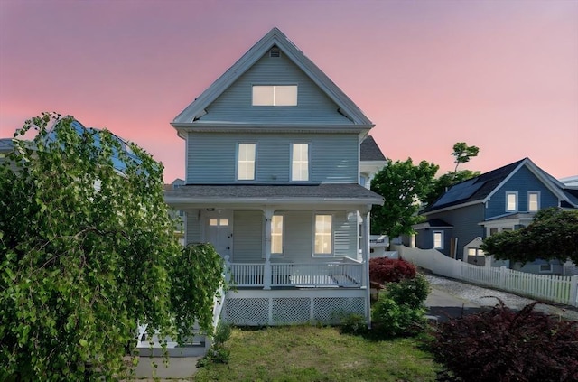 80 Shirley St, Winthrop, MA 02152 - view of front facade featuring a porch and fence