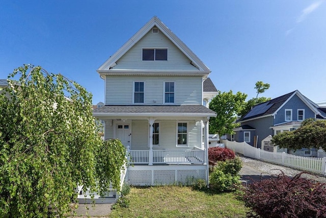 80 Shirley St, Winthrop, MA 02152 - view of front of house with covered porch and fence