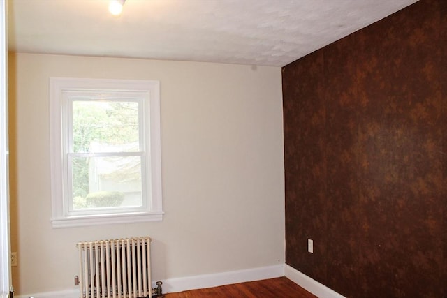 49 Newcomb Rd, Stoneham, MA 02180 - spare room featuring radiator heating unit and wood finished floors
