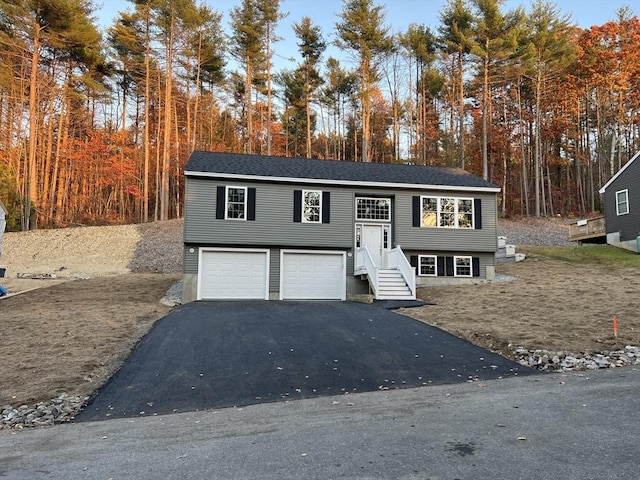 split foyer home with a garage