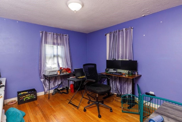 174 Pleasant St, Paxton, MA 01612 - office featuring a textured ceiling and wood finished floors