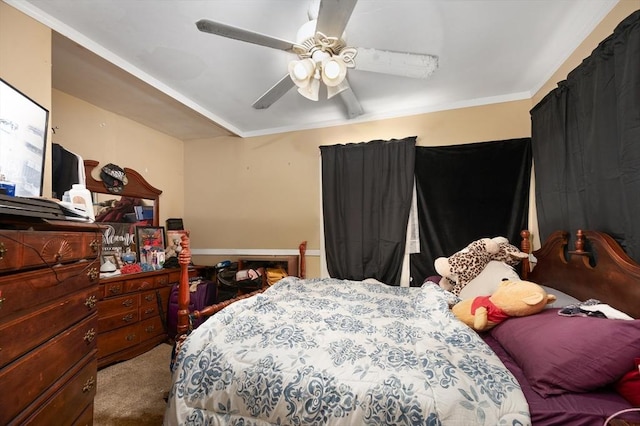 186 Summit St, Pawtucket, RI 02860 - bedroom featuring carpet floors, ceiling fan, and ornamental molding