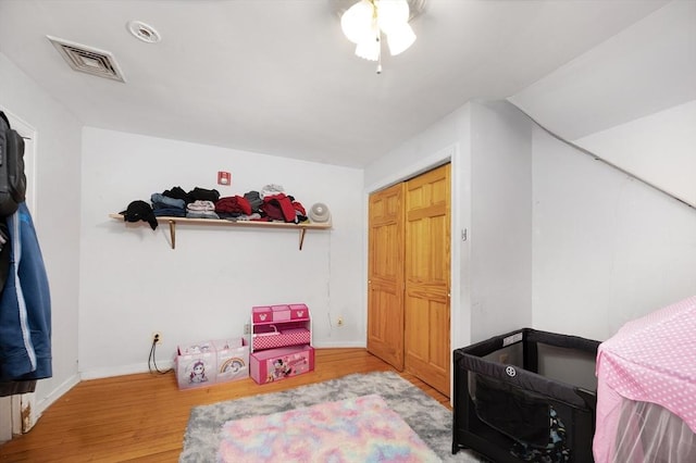 186 Summit St, Pawtucket, RI 02860 - bedroom featuring wood finished floors, baseboards, a closet, and ceiling fan