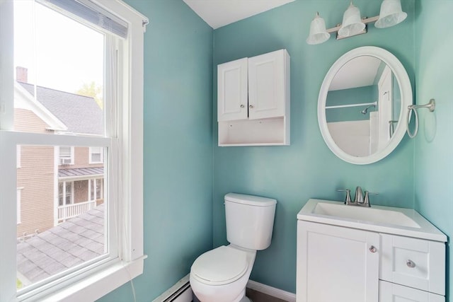 12 Cross St, Pepperell, MA 01463 - full bathroom featuring toilet, vanity, and baseboards