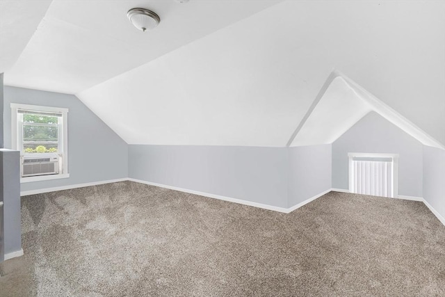 12 Cross St, Pepperell, MA 01463 - bonus room featuring lofted ceiling, cooling unit, carpet flooring, and baseboards