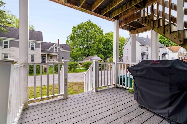 12 Cross St, Pepperell, MA 01463 - wooden deck featuring a residential view and grilling area